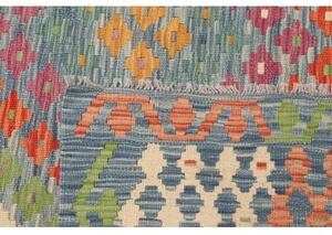 Tappeto Kilim Geometrico Blu Multicolore 212x293 Cm
