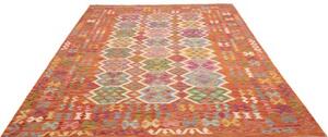Tappeto Kilim Stilizzato Arancione Multicolore 205x292 Cm