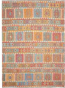 Tappeto Kilim Geometrico Multicolore 211x294 Cm