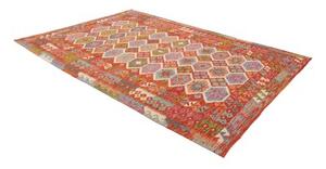 Tappeto Kilim Geometrico Rosso Multicolore 207x300 Cm