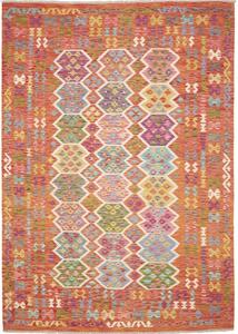 Tappeto Kilim Stilizzato Arancione Multicolore 205x292 Cm