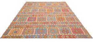 Tappeto Kilim Geometrico Multicolore 211x294 Cm