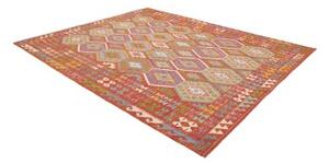 Tappeto Kilim Geometrico Rosso Multicolore 250x298 Cm