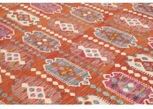 Tappeto Kilim Stilizzato Ruggine Multicolore 253x292 Cm