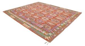 Tappeto Kilim Stilizzato Ruggine Multicolore 253x292 Cm