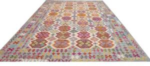 Tappeto Kilim Stilizzato Azzurro Multicolore 253x353 Cm