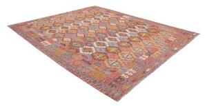 Tappeto Kilim Geometrico Rosso Multicolore 254x293 Cm