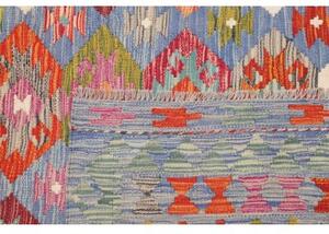 Tappeto Kilim Geometrico Azzurro Multicolore 252x338 Cm