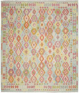 Tappeto Kilim Geometrico Celeste Multicolore 254x297 Cm