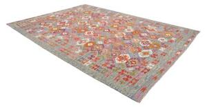 Tappeto Kilim Geometrico Azzurro Multicolore 252x338 Cm