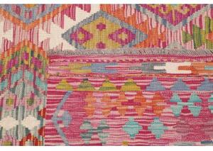 Tappeto Kilim Geometrico Rosa Antico Mattone 255x345 Cm