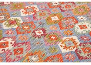 Tappeto Kilim Geometrico Azzurro Multicolore 252x338 Cm
