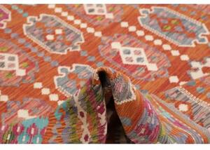 Tappeto Kilim Stilizzato Ruggine Multicolore 253x292 Cm