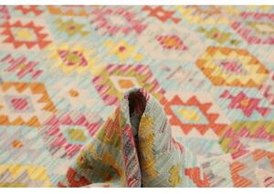 Tappeto Kilim Geometrico Celeste Multicolore 254x297 Cm
