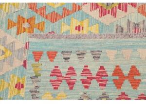 Tappeto Kilim Geometrico Celeste Multicolore 254x297 Cm