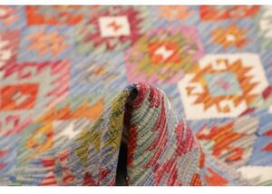 Tappeto Kilim Geometrico Azzurro Multicolore 252x338 Cm