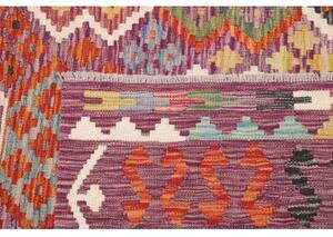 Tappeto Kilim Geometrico Porpora Multicolore 255x344 Cm