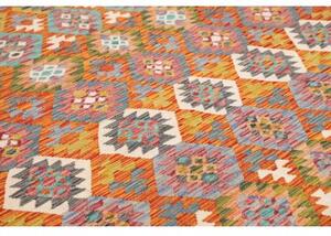 Tappeto Kilim Geometrico Rame Turchese 256x294 Cm