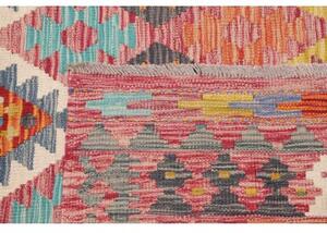 Tappeto Kilim Geometrico Rosso Multicolore 254x293 Cm