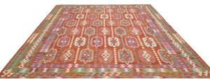 Tappeto Kilim Stilizzato Ruggine Multicolore 253x292 Cm