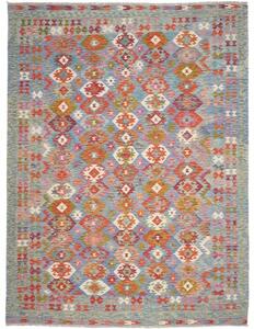 Tappeto Kilim Geometrico Azzurro Multicolore 252x338 Cm