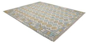 Tappeto Kilim Geometrico Blu Turchese 250x299 Cm
