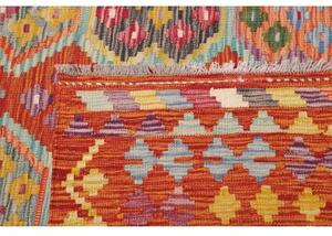 Tappeto Kilim Stilizzato Rosso Multicolore 256x350 Cm
