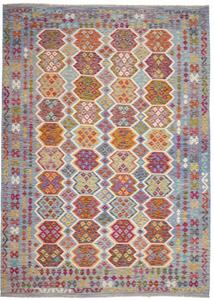 Tappeto Kilim Stilizzato Azzurro Multicolore 253x353 Cm