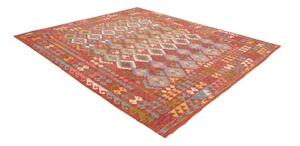 Tappeto Kilim Geometrico Rosso Mattone Multicolore 257x294 Cm