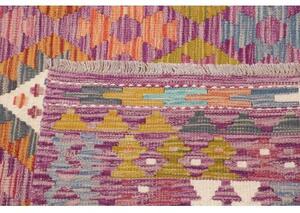 Tappeto Kilim Geometrico Porpora Arancione 256x299 Cm