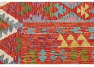 Tappeto Kilim Geometrico Rosso Mattone Multicolore 257x294 Cm