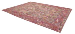 Tappeto Kilim Stilizzato Rosso Malva Multicolore 266x343 Cm