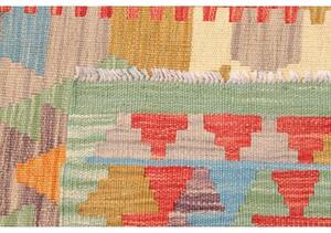 Tappeto Kilim Geometrico Multicolore Verde Corsia 81x294 Cm