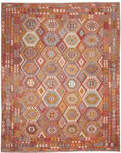 Tappeto Kilim Geometrico Terracotta Multicolore 305x388 Cm