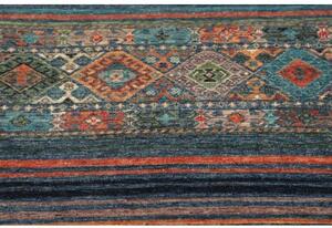 Tappeto Istintia Geometrico Blu Petrolio Rosso Ruggine 77x122 Cm