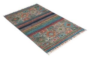 Tappeto Istintia Geometrico Blu Petrolio Rosso Ruggine 77x122 Cm