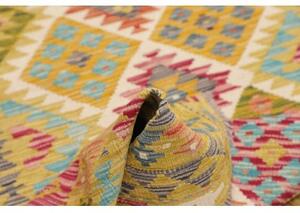 Tappeto Kilim Geometrico Giallo Multicolore 118x195 Cm