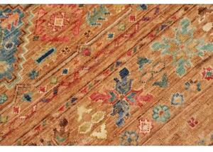 Tappeto Istintia Geometrico Marrone Ocra Blu Corsia 81x252 Cm