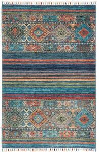Tappeto Istintia Geometrico Blu Petrolio Rosso Ruggine 77x122 Cm