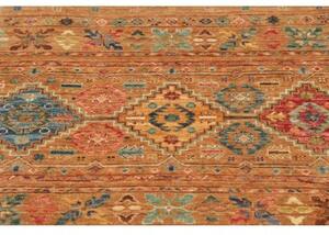 Tappeto Istintia Geometrico Marrone Ocra Blu Corsia 81x252 Cm