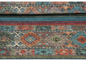 Tappeto Istintia Geometrico Blu Petrolio Rosso Ruggine 77x122 Cm
