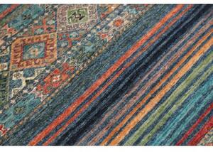 Tappeto Istintia Geometrico Blu Petrolio Rosso Ruggine 77x122 Cm