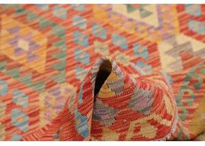 Tappeto Kilim Geometrico Rosso Ruggine Beige 125x184 Cm