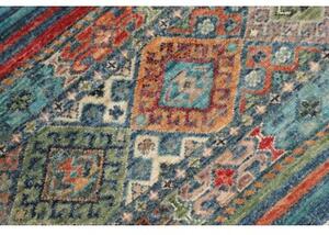 Tappeto Istintia Geometrico Blu Petrolio Rosso Ruggine 77x122 Cm
