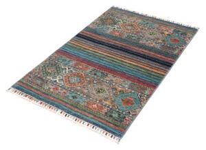 Tappeto Istintia Geometrico Blu Petrolio Rosso Ruggine 77x122 Cm