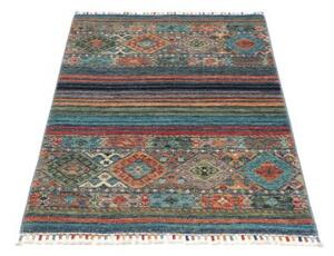 Tappeto Istintia Geometrico Blu Petrolio Rosso Ruggine 77x122 Cm