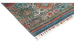 Tappeto Istintia Geometrico Blu Petrolio Rosso Ruggine 77x122 Cm