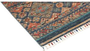 Tappeto Istintia Geometrico Blu Petrolio Rosso Mattone 96x152 Cm