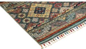 Tappeto Istintia Geometrico Blu Petrolio Rosso Mattone 100x150 Cm
