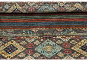 Tappeto Istintia Geometrico Blu Petrolio Rosso Mattone 100x150 Cm